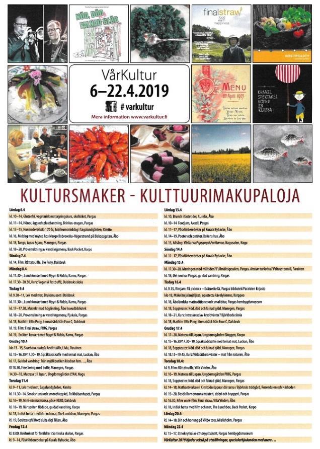 Annonsbilagan var 12-sidig och innehöll uppgifter om program samt artiklar i anknytning till temat. Detta år sålde vi även annonsplatser i tidningen.
