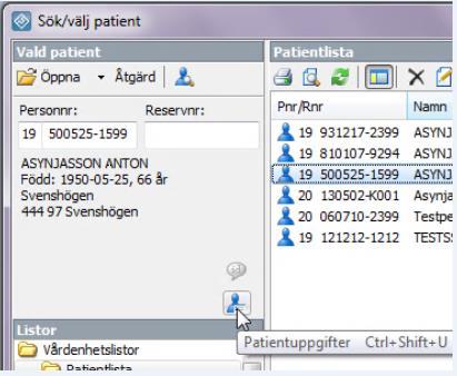 Patientuppgifter Patientuppgifter registreras gemensamt för Habiliteringen, Hjälpmedelscentralen och Primärvården därför är det viktigt att följa de gemensamma rutinerna samt att hålla