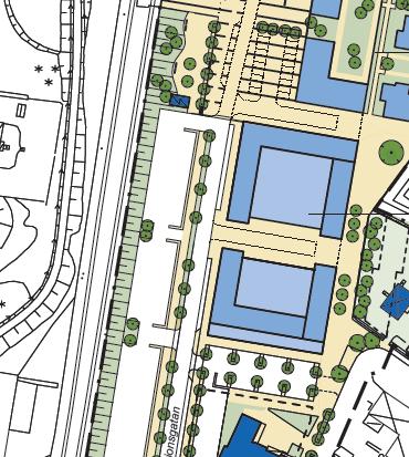 3 Beskrivning av området Det planerade äldreboendet är lokaliserat cirka 45 meter från spårkanten av Bohusbanan. Området mellan planområdet och Magasinet 1-2 är relativt flackt, se figur 2.