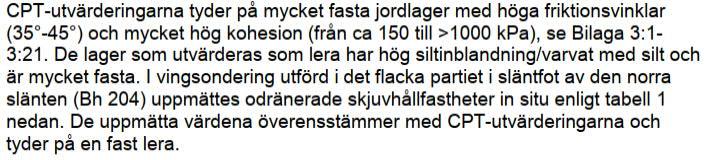 4.6.1 UNDERSÖKNINGSRESULTAT I punkt 3 visar sondering och provtagning på sand ner till 14 m djup där sonderingsstopp erhållits. Punkt 4 och 5 är betydligt grundare. Upp till 3,6 m djup.