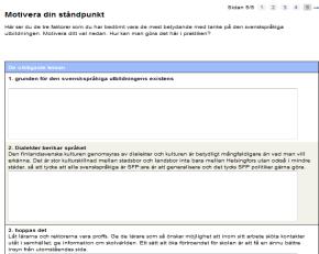 din ståndpunkt 6 Rapporten