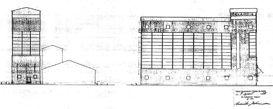 Lotsen 7 Silo, AB J Bruun Byggår 1968 Från tidigt 1900-tal och fram till 1940-talet låg på Lotsen 7 brädgården som nu är