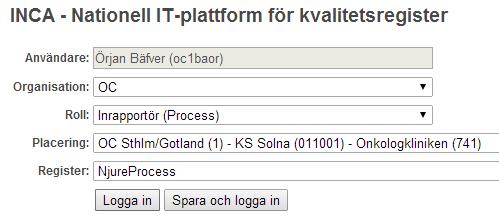 3. Inrapportering 3.1. Inloggning För att använda kortkommando vid inrapportering använd Alt + bokstaven inom parentes. 3.1.1. Inloggning Öppna din webbläsare och ange webbadressen http://www.