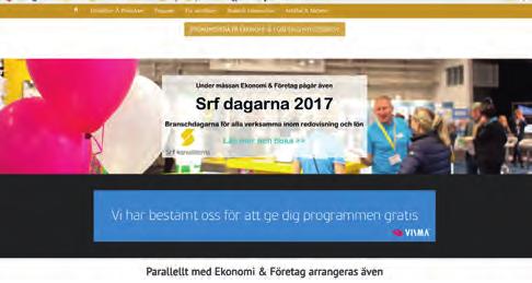 DIGITALA MARKNADSFÖRINGSYTOR Banner på hemsidan Banner på mässans startsida.