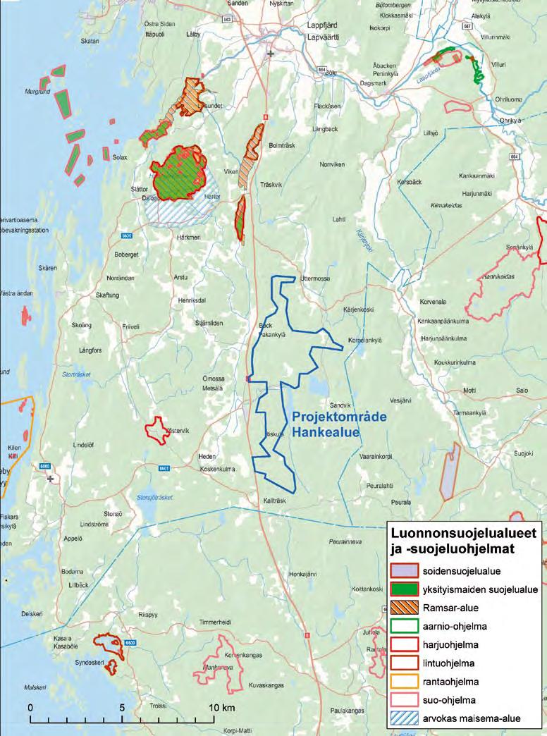 Figur 11 79 Andra skyddsområden i närheten av projektområdet.