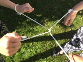 Spindelövning 15. Vi sitter ihop! Ämne: Matematik, problemlösning Material: 1-meters snören. Blåbär/Lingon: Eleverna ska jobba två och två.