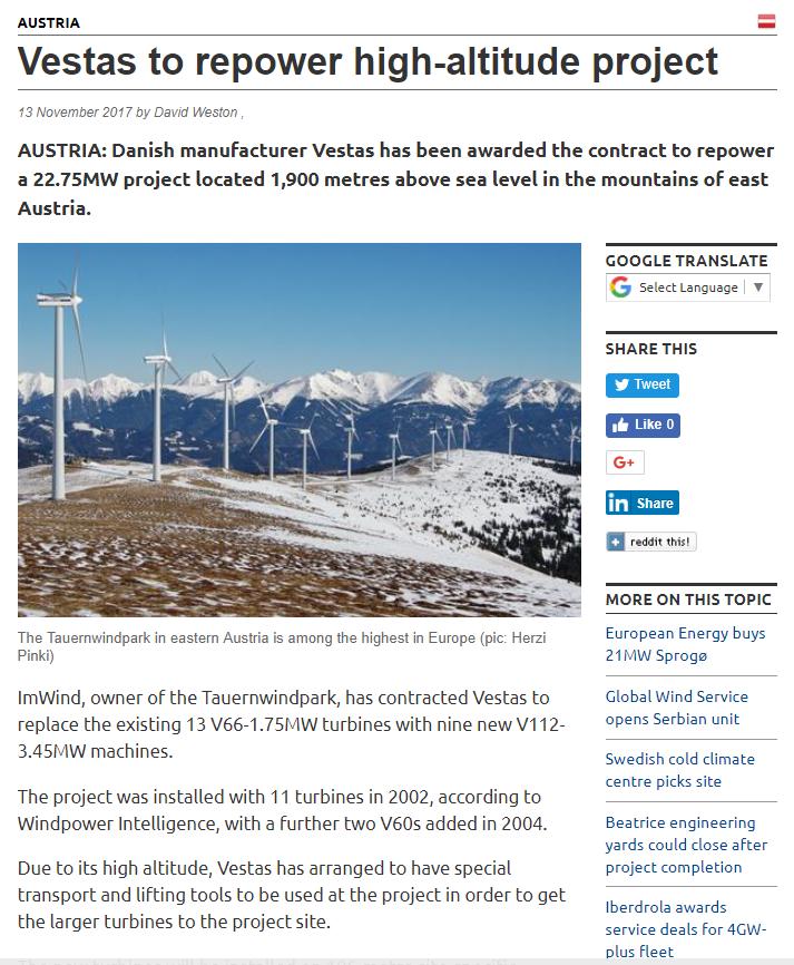 Vestas Repowering NCE North and