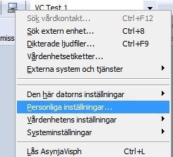 Skapa fraslexikon 1. Gå till Systemmeny - Personliga inställningar fliken Fraslexikon Bild 1.