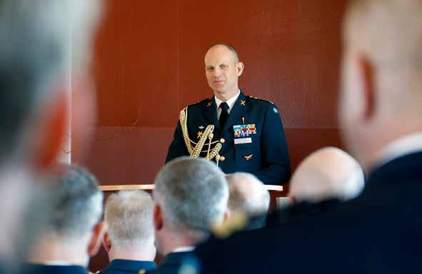 Vi är ett förband som står inför en mycket positiv, ljus och utvecklande framtid, säger C MHS H Anders Stach i sitt jubileumsord. Foto: Christian Lövgren.