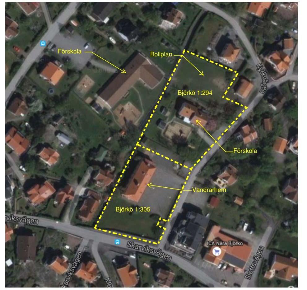 DETALJPLAN FÖR BJÖRKÖ 1:294 OCH 1:305 MUR GEOTEKNIK 7 1 Objekt Öckerö kommun planerar att detaljplanelägga området vid fastigheterna Björkö 1:294 och 1:305, för att möjliggöra för exploatering av