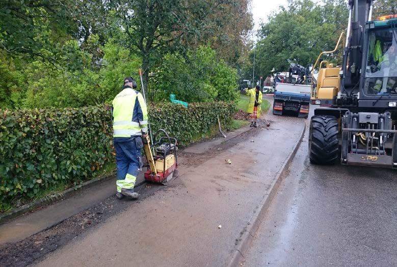 färdig nergrävd huvudledning av