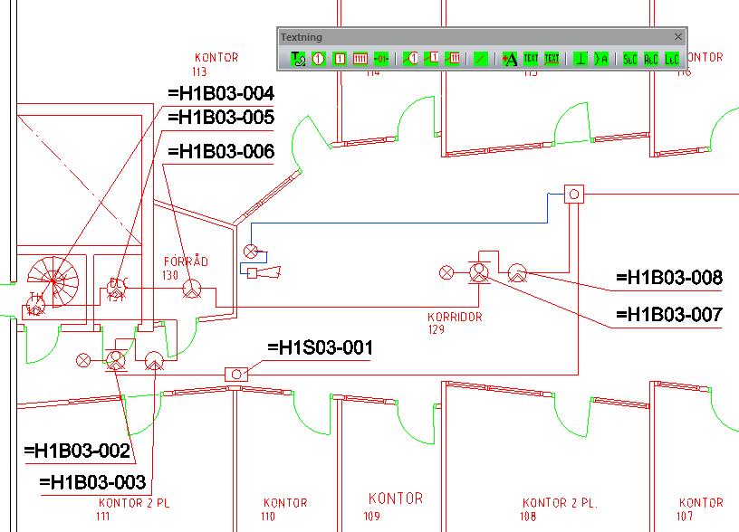STYCKLISTA =H1&EPB002 Sid 3 Slinga 3, larmknapp, objektskod S.