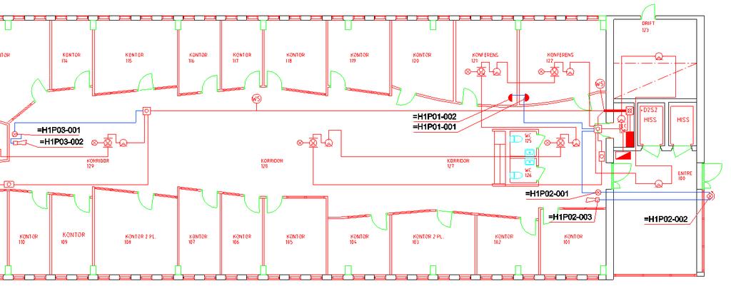 Signalslinga 1-3. Signaldon, objektskod P: =H1P01-001 =H1P01-002 =H1P02-001 =H1P02-002 =H1P02-003 =H1P03-001 =H1P03-002 STYCKLISTA =H1&EPB003 Sid 1 INSTALLATIONSRITNING =H1&ELH001-1-- 5.