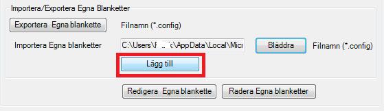 Klicka på Bläddra. Importfilen är av formatet zip.