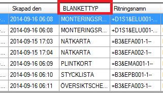 Grundlistan är sorterad efter tid då dokumentet