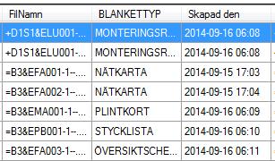 sorteras stigande.