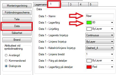 Aktivera system 1. Ställ markören i fältet och redigera texten.