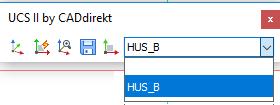 Nu är ett UCS men namnet HUS_B skapat Skapa resterande UCS enl