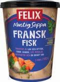 sorter, kylda, 300g, jfr-pris 60,00/kg Formpasta Felix, flera sorter, kyld, 470-475g, jfr-pris