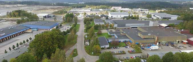 Här ligger en av Sveriges största företagsparker med mer än 100 företag och med pågående utbyggnad räknas med en fördubbling av denna siffra inom de närmsta 10 åren.
