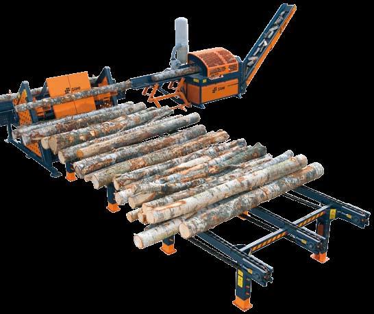 AUTOMATISK VEDPROCESSOR Inspirerad av lantbruk Kombinera Autochopper med SAMI Autosorter, det vill säga automatiskt lastningsbord, sorterare och transportör.