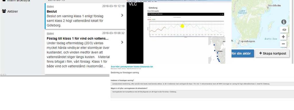 En begäran har skickats och svar mottagits (animering 2) och det slutgiltiga beslutet har dokumenterats.