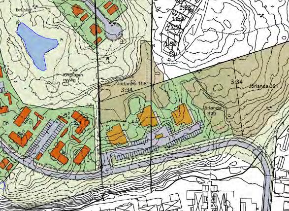 Detaljplan för bostäder och förskola på Kvarnhöjden, Kyrkeby 4:2 (tidigare del av 4:1) m.fl. Södra delen Den södra delen ligger högt och exponerat från södra och sydöstra delarna av Jörlanda.