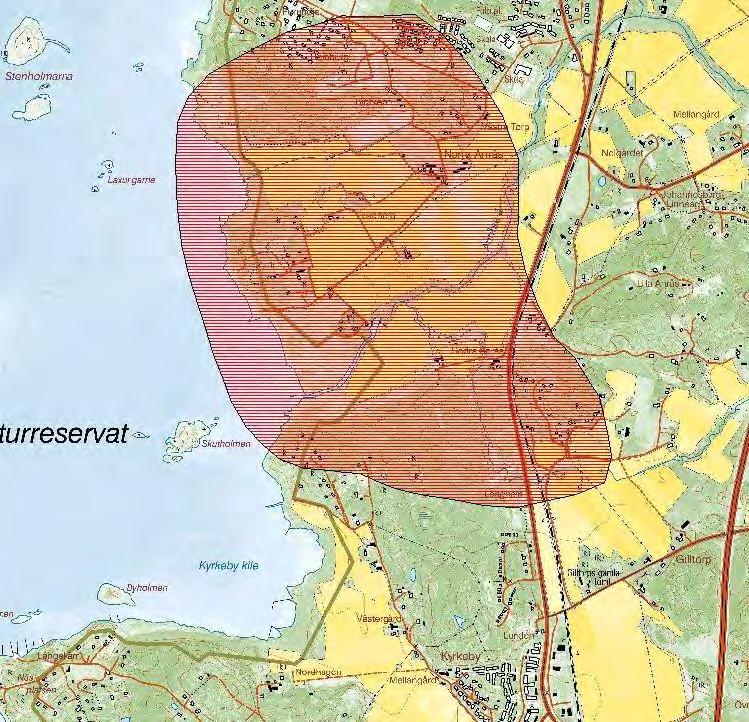 Figur 6. Översiktskarta över riksintresse kulturmiljö - Anrås (O39). Riksintressegränser är ofta mycket grovt dragna.