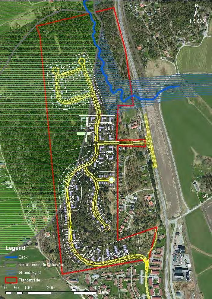 Figur 9. Riksintressen för naturvård och strandskydd (ESRI, 2015_2). Regionalt i Västra Götaland verkar åkergroda vara väl spridd och inte minska.