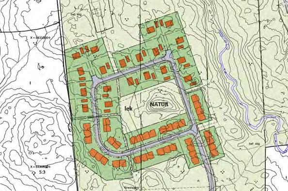Detaljplan för bostäder och förskola på Kvarnhöjden, Kyrkeby 4:2 (tidigare del av 4:1) m.fl. byggnadshöjd 4 meter med upp till 15 graders taklutning.