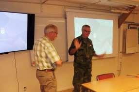 Dalabataljonens chef Övlt Mikael Lundin berättade engagerat om sitt förband och dess uppgifter.