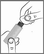 Montering av nålen (a) Innan du använder Apo-go Pen behöver du sterila spritkompresser och en nål i sin skyddskon (se 2).