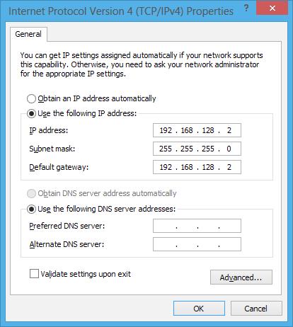 Konfigurera en statisk IP-adressanslutning: 1. Upprepa steg 1 till 5 under Connecting to a dynamic IP/PPPoE network connection (Ansluta till ett dynamiskt IP/PPPoE nätverk).