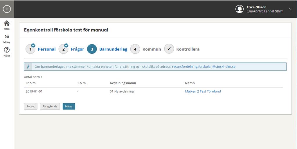 Det går bra att avsluta en pågående egenkontroll och fortsätta vid ett annat