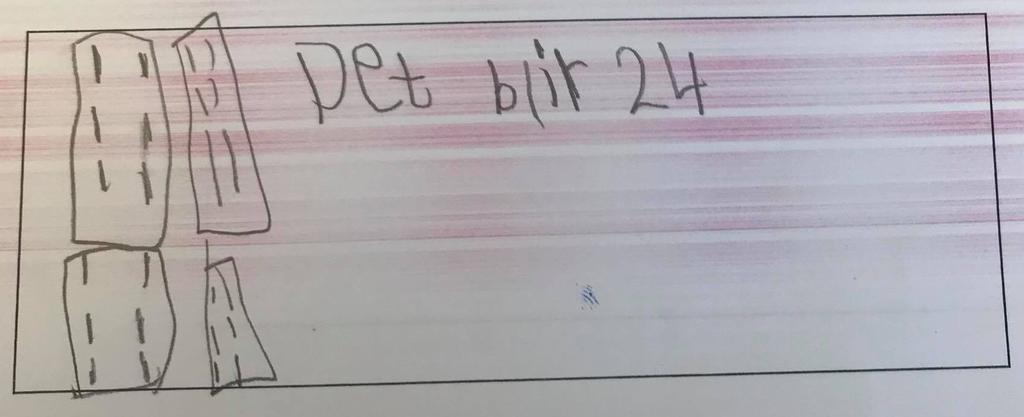 Den tredje eleven (elev med svenska som andraspråk C) har använt sig av matematiska uträkningar men får inte fram korrekt lösning.