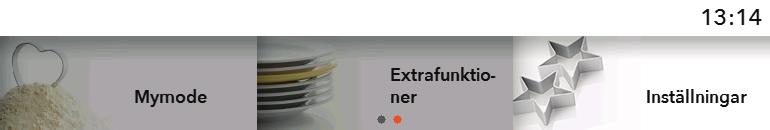 VÄLJ ALLMÄNNA INSTÄLLNINGAR Vrid RATTEN och välj Inställningar i huvudmenyn. Bekräfta ditt val. Genom att vrida RATTEN kan du flytta runt menyn. Bekräfta varje val genom att trycka på RATT.