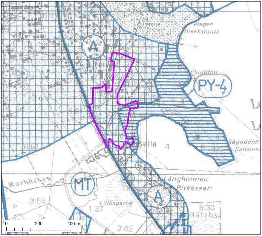 . Generalplan På planeringsområdet finns ingen delgeneralplan med rättsverkan, men på området gäller den generalplan med rättsverkan som godkänts av Lovisa stadsfullmäktige 9.1.