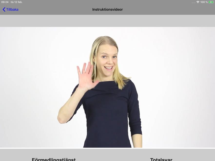 För att spela upp en video klicka på play knapen för den videon du vill se, exempel markerat ovan. Videon kommer att öppnas och börja spela. 21