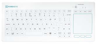 Purekeys Ett mycket användarvänligt mekaniskt tangentbord med helt slät silikonyta som är lätt att rengöra.