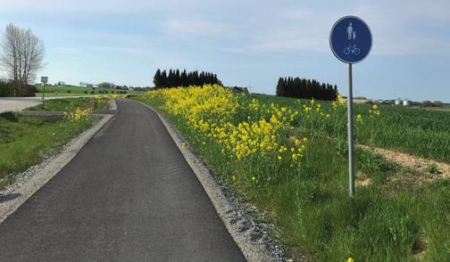 INFRASTRUKTUR Cykelvägar En av de viktigaste kriterierna för en bra cykelkommun är att det finns gott om gena, sammanhängande och trafiksäkra cykelbanor.