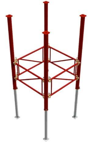 BELASTNINGSTABELL ALU-UP STÄMPTORN Stämptorn med 1 ram i höjd (H = max 4,0 m) Tornhöjd m Tillåten last/stämp kn 2,80 115,8