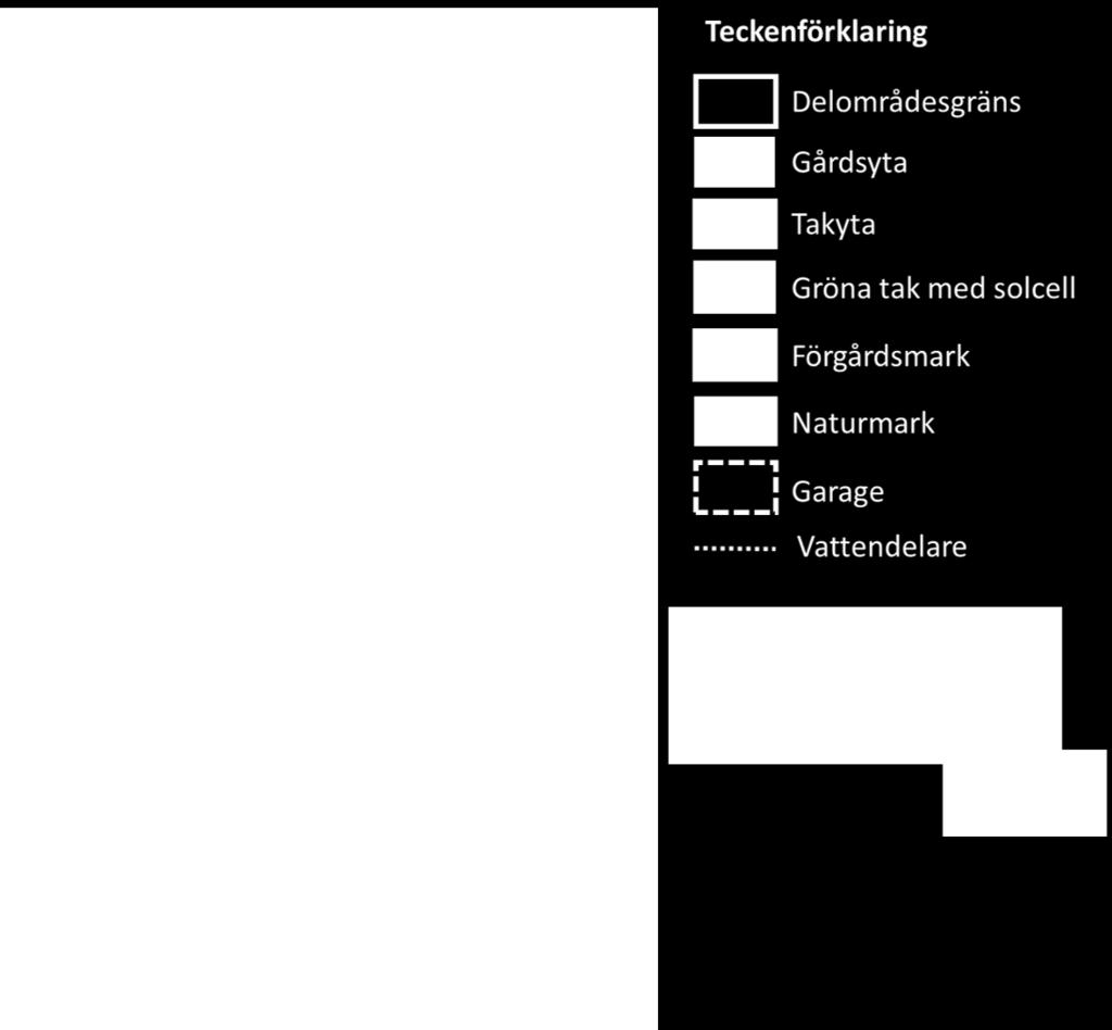 Tabell 5 Erforderlig magasinvolym och ytbehov för växtbädd för enskilda takytor för delområde 3C.