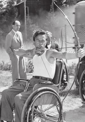 Annorlunda idrott Man har alltid betonat motionens betydelse när det gäller krigsinvalidernas rehabilitering.