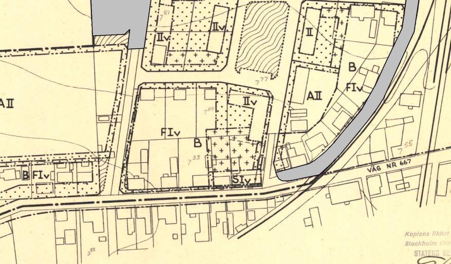 Klagstorp 7:97 4(16) Planförhållanden Värderingsobjektet omfattas av en detaljplan (byggnadsplan) från 1957. Planen anger bostadsändamål. Delar av befintliga bebyggelse ligger på prickmark.
