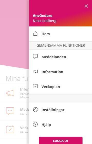 hjälp om hur schemaregistreringen går till genom att klicka på Hjälp. Här kan vårdnadshavaren även logga ut. 1.
