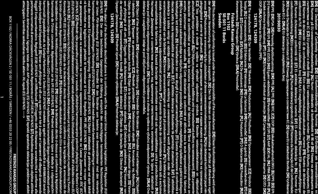 LEN) ELJ Deciaration of Conformity number: [DEJ EU-Konformitätserklärung Nummer: [SEJ EU-försäkran om överensstämmelse nr: [DK] Nummer på EU-overensstemmelseserkIring: [At) Numri 1 deklaratés sé