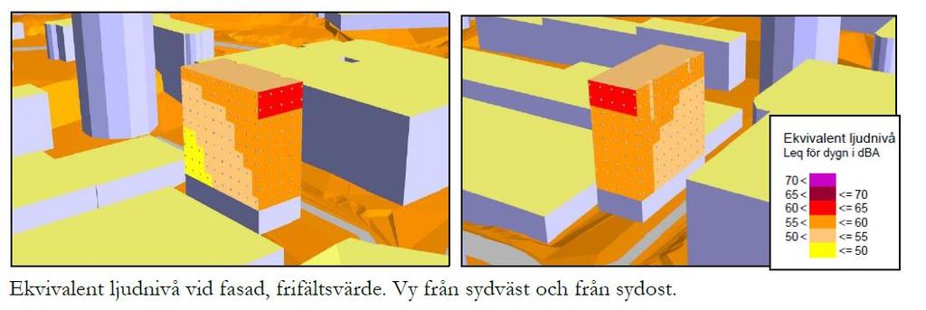 18 (23) På skolgårdar eller förskolegårdar är det önskvärt med en högsta ljudnivå från industri- eller annat verksamhetsbuller på 50 dba ekvivalentnivå dagvärde på de delar av gården som är avsedda
