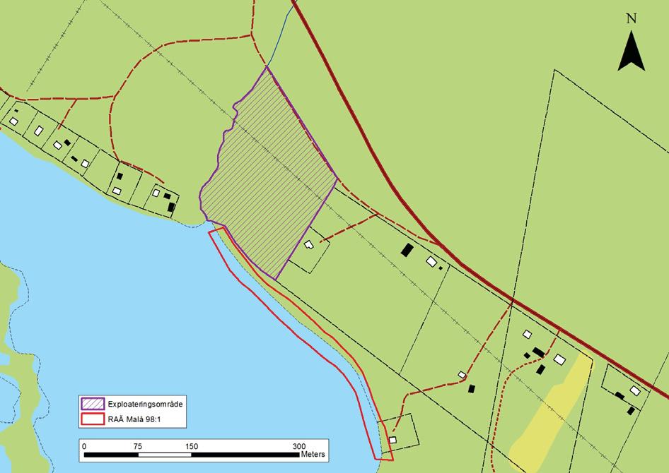 Inledning Inför planerad bebyggelse inom fastigheten Malå 6:1 i Malå kommun, har Västerbottens museum på uppdrag av Länsstyrelsen Västerbotten (Lst 431-864-2015) genomfört en arkeologisk