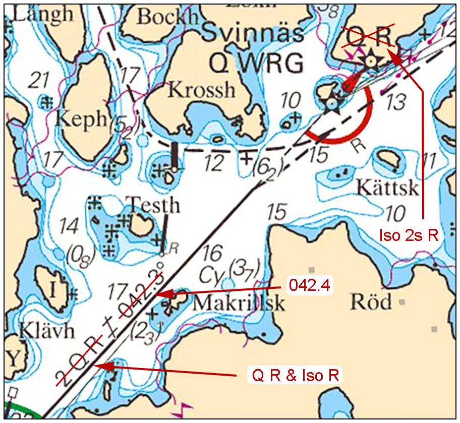 2016-11-10 12 Nr 624 Svinnäs övre Sjöfartsverket, Norrköping. Publ. 4 november 2016 * 11682 Sverige. Skagerrak. Brofjorden. Fyren Tån. Sektorer ändrade.