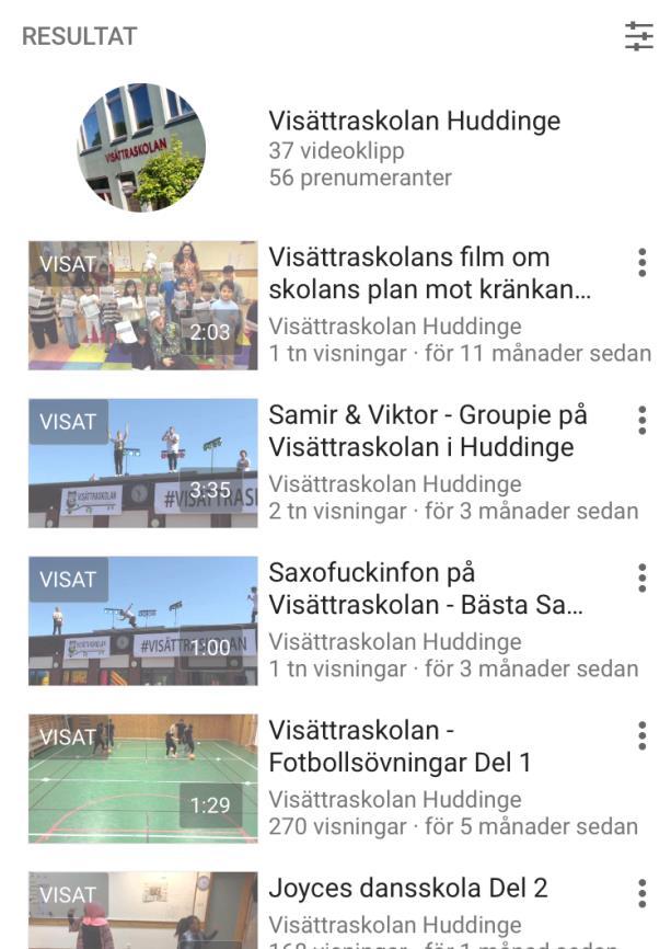 VISÄTTRASKOLAN I SOCIALA MEDIER Du hittar Visättraskolan den